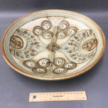 Mid Century Large Soholm (Danish) Pottery Bowl - Impressed Marks to Base