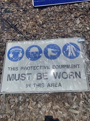 Protective Equipment Metal Sign