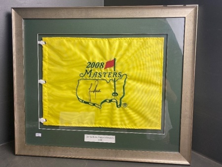 Signed Justin Rose Augusta Masters 2008 Flag