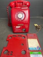 Original Red Pay Phone No. 52AUX mfg 28801 - 2