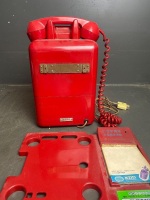 Original Red Pay Phone No. 52AUX mfg 28801 - 3