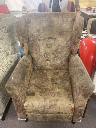 Wing Back Recliner Chair- just needs a really good clean