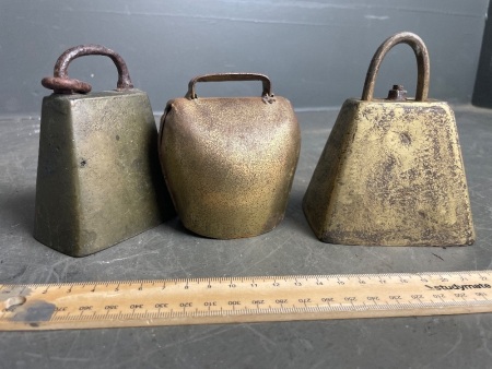 3 Brass Animal Bells