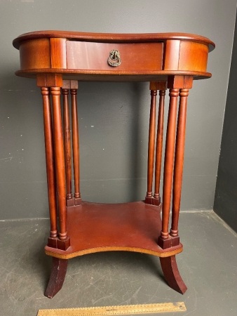 Vintage Style Telephone Table with Single Drawer