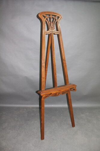 Contemporary Carved Mahogany Easel