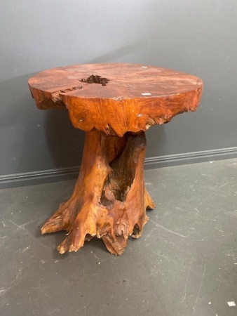 Tree Trunk Art Side Table