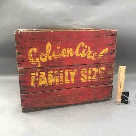Vintage Golden Circle Family Size Crate