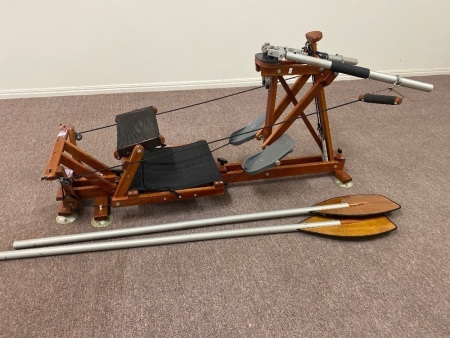 Hand Crafted Ron Rantilla Warren Wooden Boat Rowing / Exercise Machine