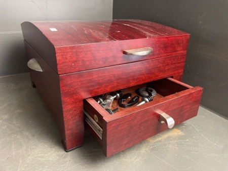 Wine cooler electric with wooden case