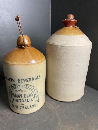 2 x vintage demijohns as is