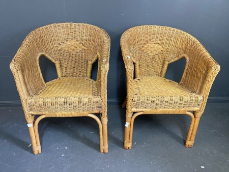 Pair Cane Chairs