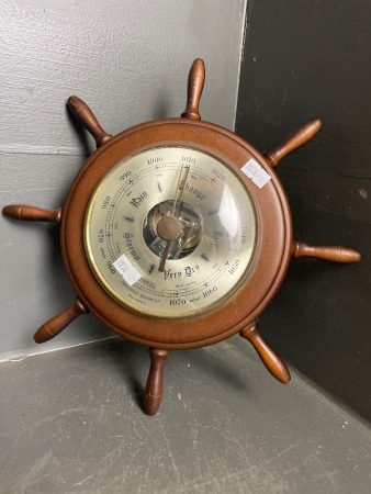 Huger ships wheel barometer West German