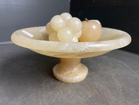 Alabaster compote and fruit