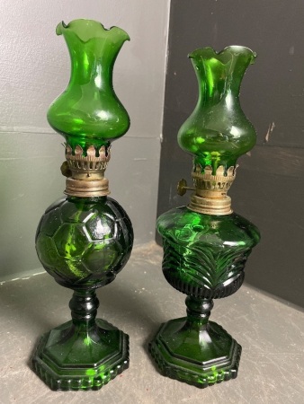 2 Deep Green Mini Kero Lantern