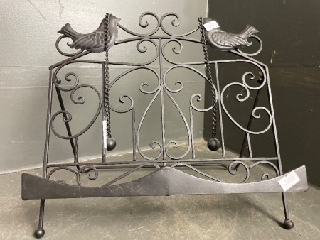 Wrought Iron Recipe Book Holder