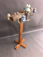 Bush Hat/Coat Rack made from Hardwood & Insulators - 3