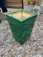 Large Green Ceramic Pot - 2