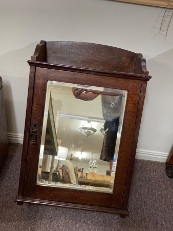 Mirrored Silky Oak Medicine Cupboard