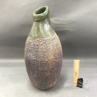 Australian Art Pottery Bark Glazed Vase - 2