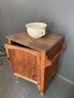 Wash Stand and Ceramic Comode Bowl - 3