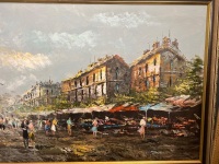 Large Oil on Board European Scene - 3