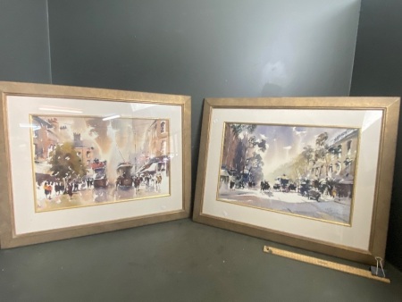 Two Original Water Colours by Trevor Lingard