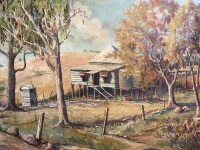 Oil on Board Australian Scene by Alex J Rotteveel 1997 - 2