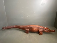 Wooden Crocodile Carving - 3