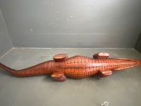 Wooden Crocodile Carving - 4