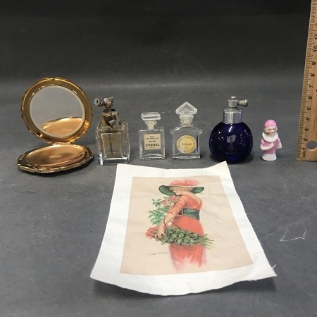 Collection of Vintage Perfume Bottles, Compact etc.