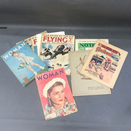 Collection of Vintage Mags & Comics inc. Champion, Woman & Flying