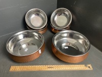 Indian Copper Serveware Bowls