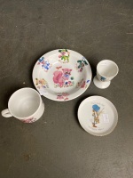 Hollie Hobbie Egg Cup and Saucer with Westminter Bowl and Cup - 2