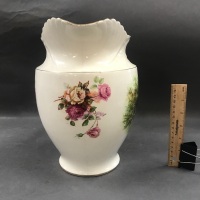 Large Victorian Wash Jug Transfer Printed with Roses & Kookaburras - 4