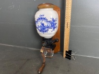 Wall Mounted Coffee Grinder with Ceramic (Dutch Scene) Bean Tank - 2