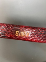 Long Hand Carved and Lacquered Ceremonial Walking Stick in the Shape of a Snake - Signed Bibby - 4