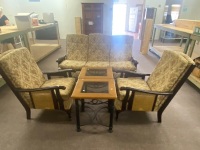 Mid Century 3 Piece Lounge and 2 Arm Chairs - 6