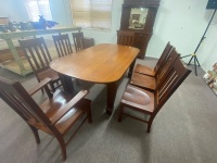 9 Piece Silky Oak Dining Suite