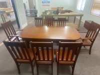 9 Piece Silky Oak Dining Suite - 2