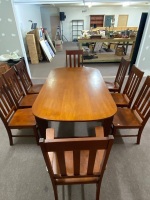 9 Piece Silky Oak Dining Suite - 4