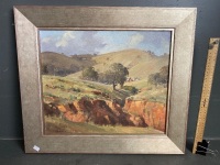 Les Graham Signed Oil on Board Landscape