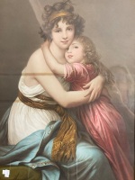 Mother and Child Print in Carved Gilt Frame - Glazed - 2