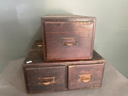 3x The Watson Fergusson Business Systems filing drawers