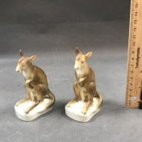 Pair Vintage German Porcelain Kangaroos - 2