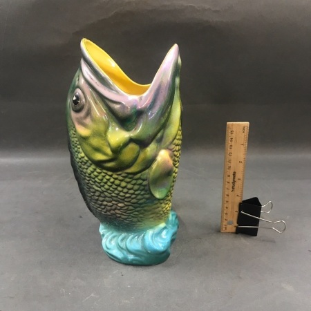 Large Australian Diana Ceramic Lustre Fish Vase