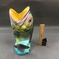 Large Australian Diana Ceramic Lustre Fish Vase - 3