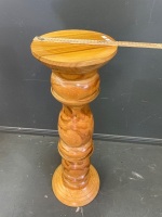 Tall Turned Wooden Column - 3