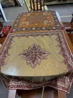 2 Handmade Beaded Table Cloths from India