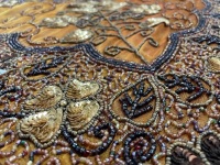 2 Handmade Beaded Table Cloths from India - 3