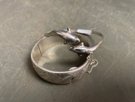 Two Stirling Silver Bangles